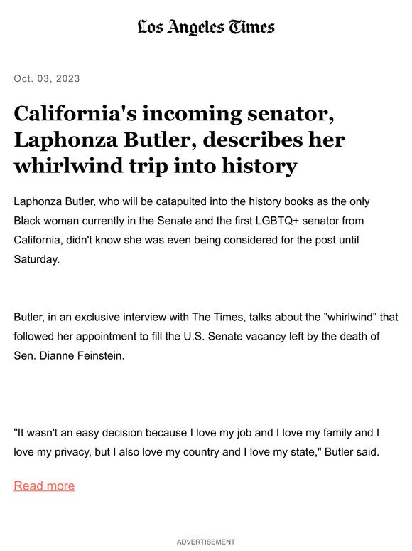 California's incoming senator, Laphonza Butler, describes her whirlwind trip into history
