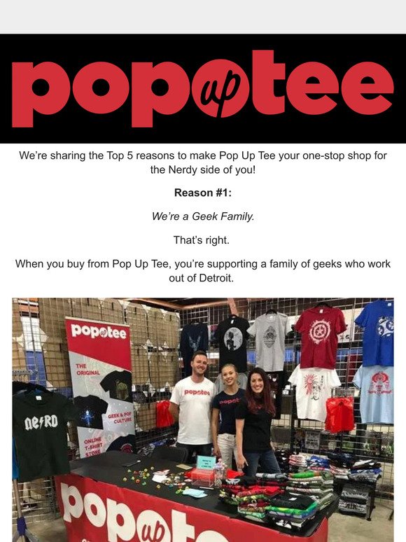 Top 5 Reasons to Shop Pop Up Tee