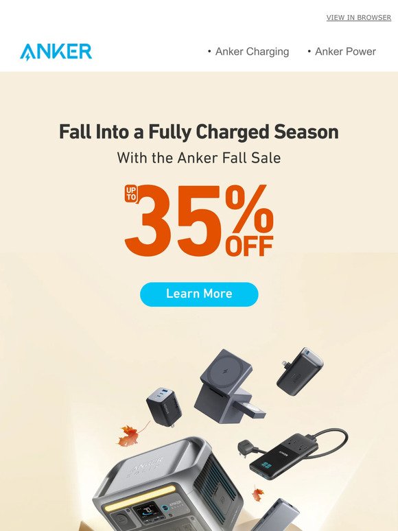 🍂 Dive Into Deals With the Anker Fall Sale | Up to 35% Off
