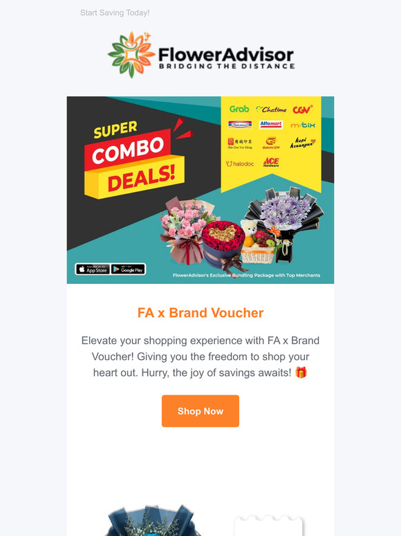 🌻 Unbelievable Deal! Bouquet + Exclusive Top Merchant eVoucher Inside!