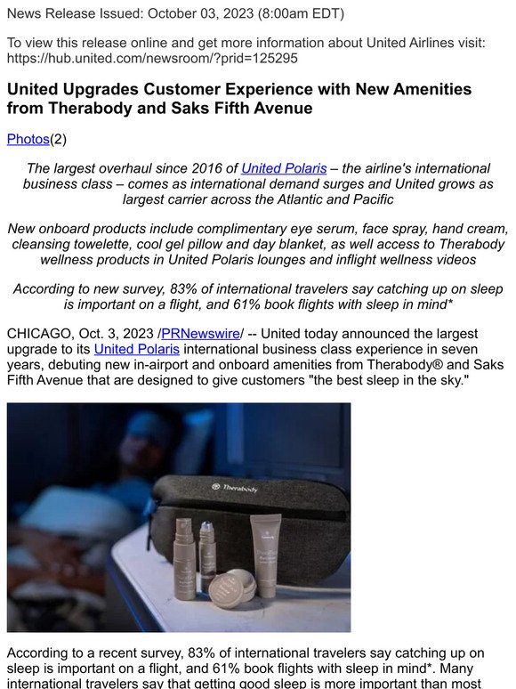 United upgrades customer experience with new amenities from