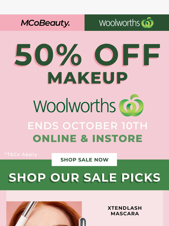 🚨PSA! Makeup at Woolworths Now 50% Off*!🚨