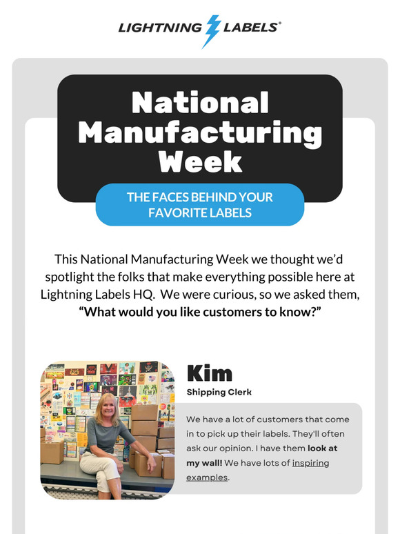 Lightning Labels Meet the Makers Milled