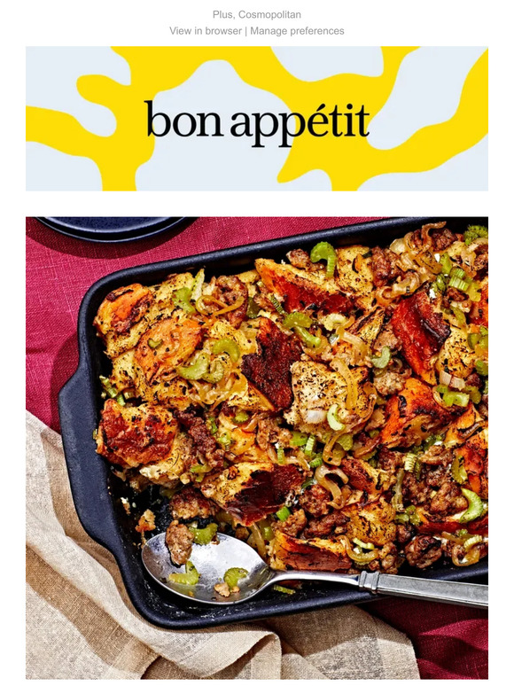 Bon Appétit MakeAhead Stuffing Means One Less Thing to Worry About on