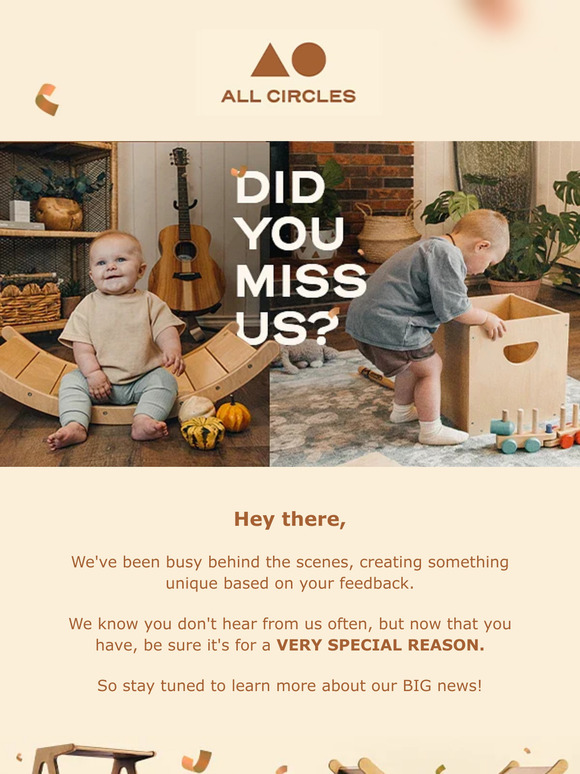 We missed you: catch up + exciting news