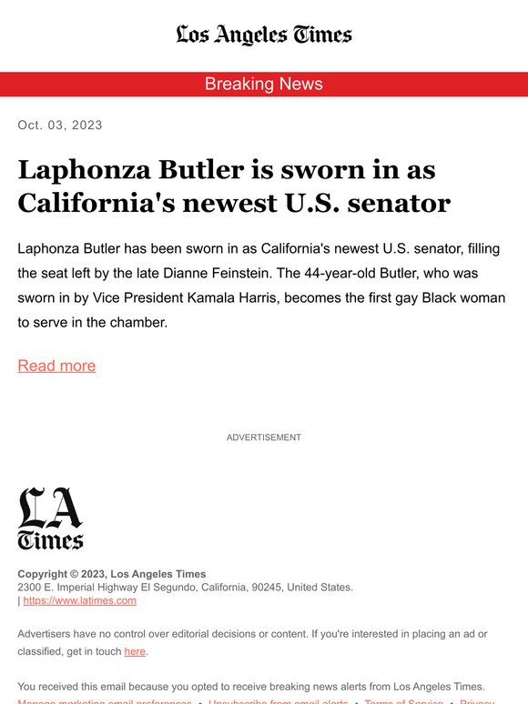 Breaking News: Laphonza Butler is sworn in as California's newest U.S. senator