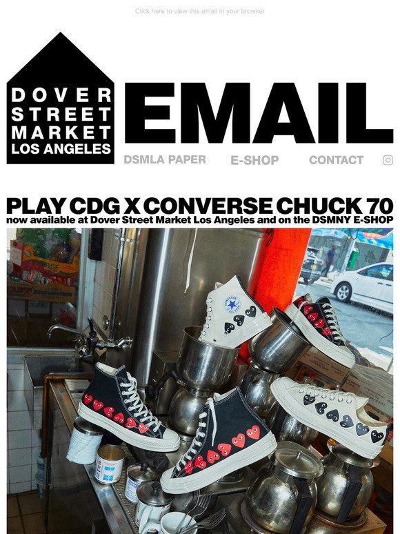 Dover Street Market: Play CDG x Converse Chuck 70 now available at Dover Street Market Los Angeles on the DSMNY E-SHOP | Milled