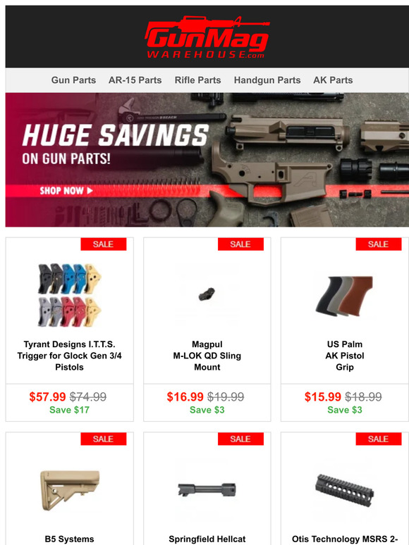 GunMag Warehouse Gun Parts To Finish Your Builds Tyrant CNC I.T.T.S