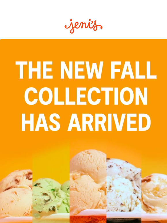 Jeni's Ice Creams New Arrival The Fall Collection Milled