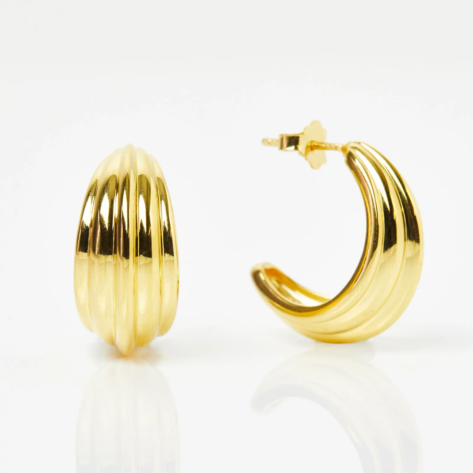 Image of Chunky Croissant Vintage Hoops