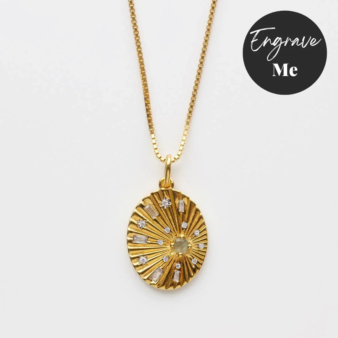 Image of Stardust Engravable Coin Necklace