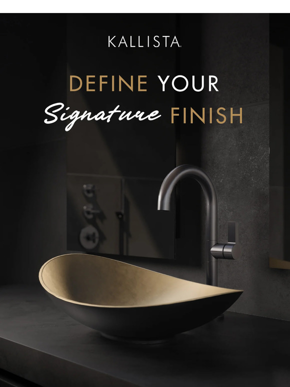 Kallista Define Your Signature Finish Dynamic Unlacquered Brass or