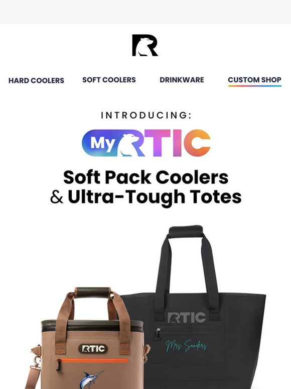 Custom RTIC Soft Pack Cooler 20 Can 10% Off Cyber Monday – Custom