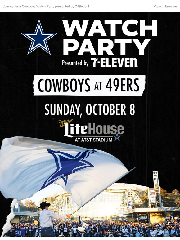 AT&T Stadium's Miller Lite House invites fans back for Cowboys-49ers watch  party