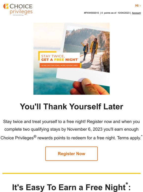 It’s Time To Get a Free Night!