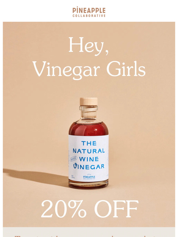 20% OUR FAVE VINEGAR 👀