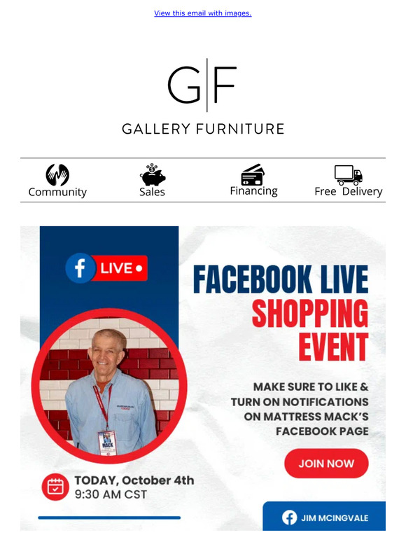 Gallery Furniture Score Exclusive Furniture Deals with Mattress Mack