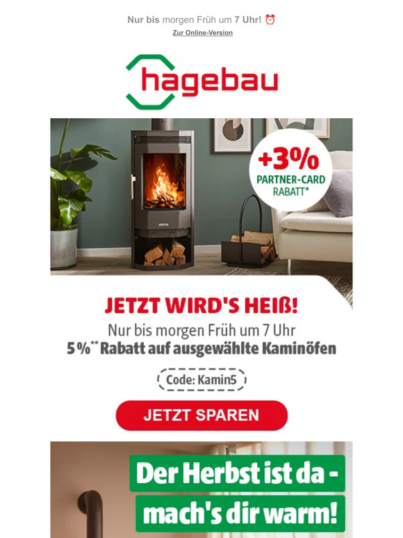 5% Rabatt auf Kaminöfen 🔥 Da kommt 'was Heißes auf Dich zu!