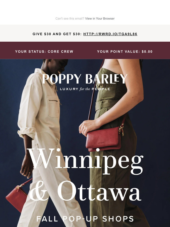 Poppy Barley Winnipeg & Ottawa PopUp Shops! Milled