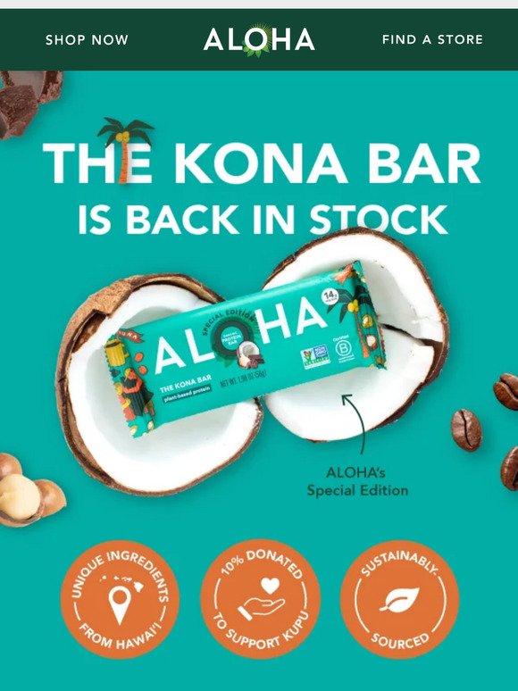 The Kona Bar Is Back 🌴