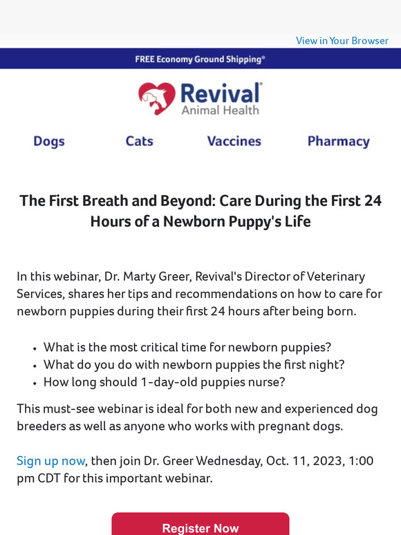 Revival Animal Health The First 24 HoursWhat Do Your Pups Need? Milled