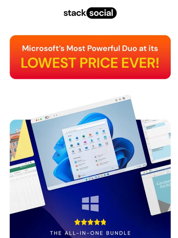 StackSocial 📢💥 MS Office + Windows 11 Pro = 50! 💥🚀 Milled