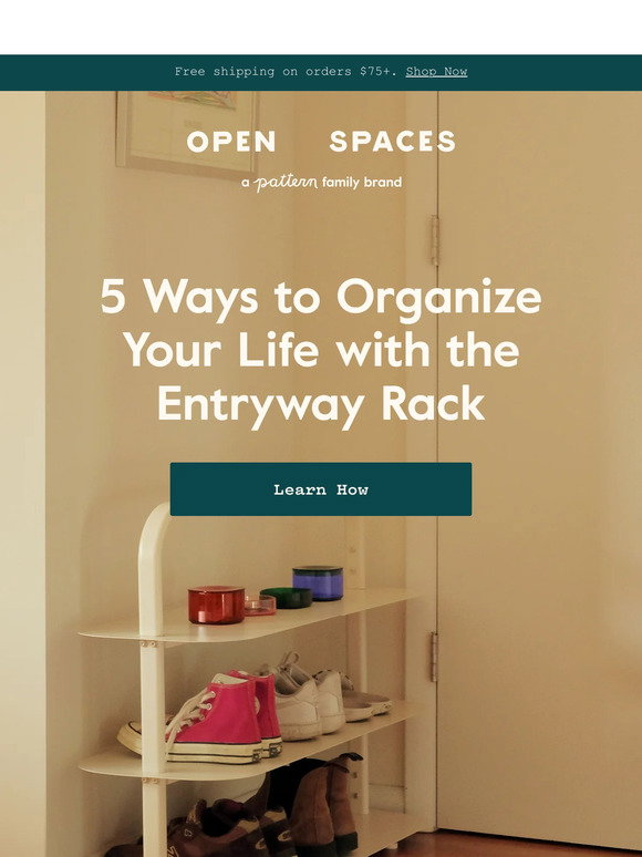 Open Spaces Entryway Rack - Cream