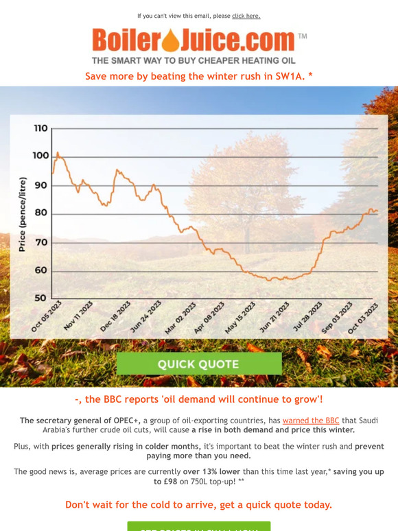 Boiler Juice ️News BBC update on oil demand Milled