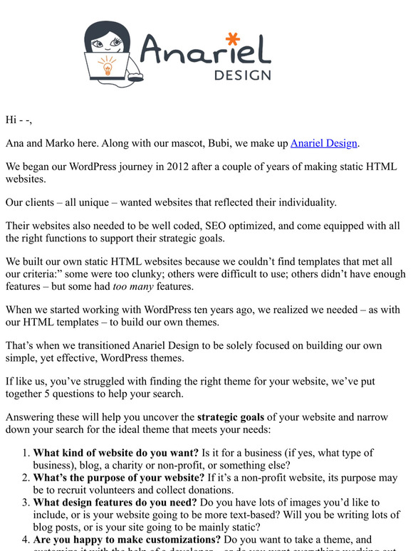 The struggle to find the right WordPress theme