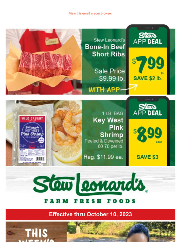 Stew Leonard's Gifts Weekly Specials Filet, Lobster Tails and More