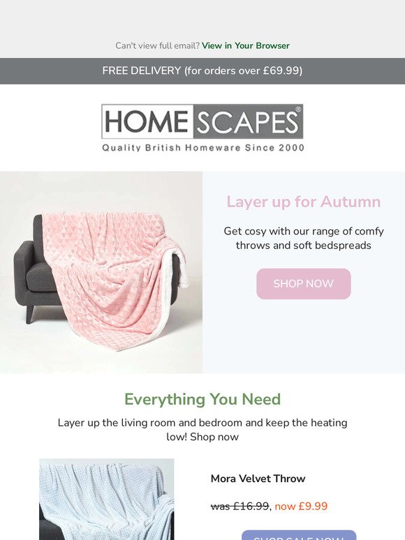 Snuggle up with Homescapes' soft throws 🍂