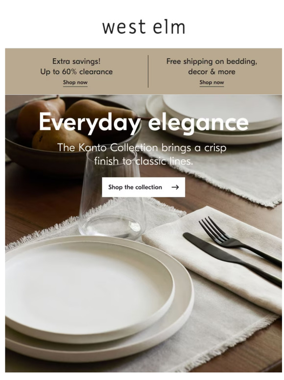 west elm The Kanto Dinnerware Collection is a feast in itself. Milled