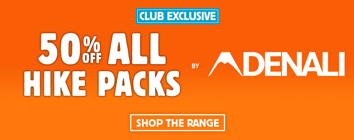 50% Off Hike Packs by Denali
