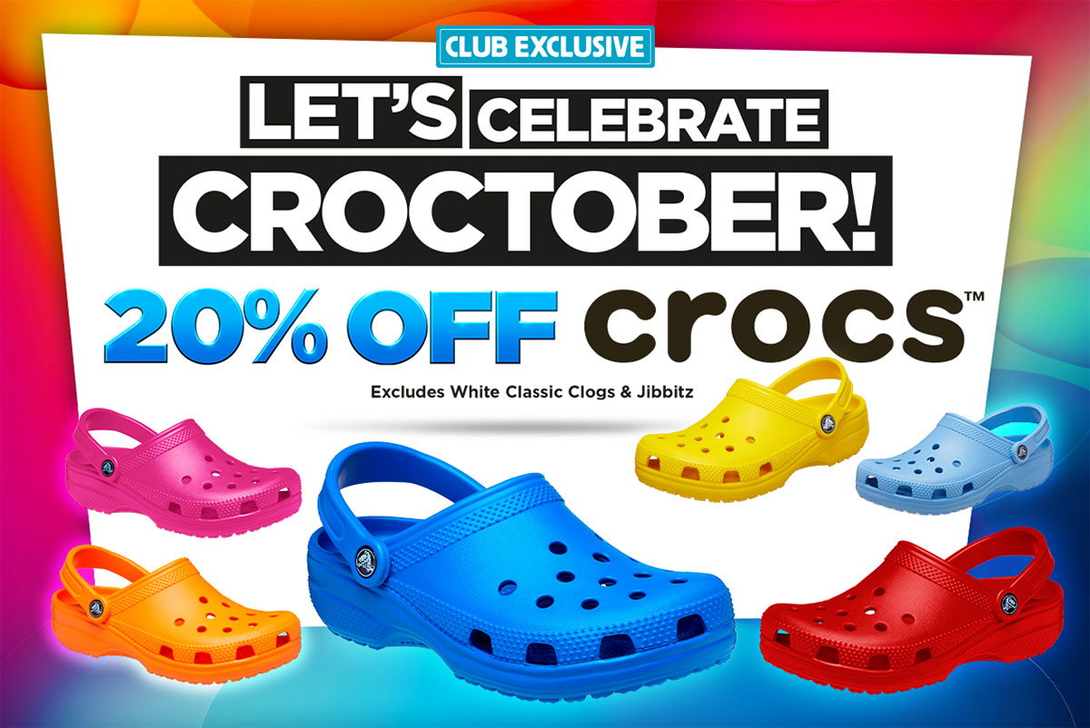 Let's Celebrate Croctober 20% Off Crocs