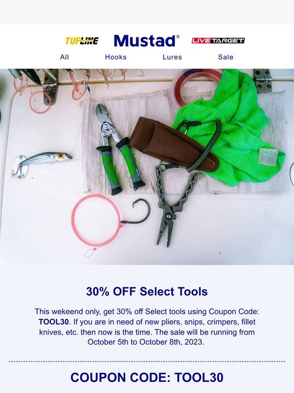 30% OFF | Select fishing tools