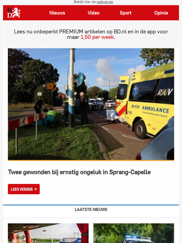 Brabants Dagblad Webwinkel: Twee Gewonden Bij Ernstig Ongeluk In Sprang ...