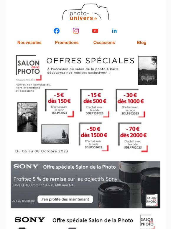 Salon de la Photo 2023, retrouvez nos offres exclusives !