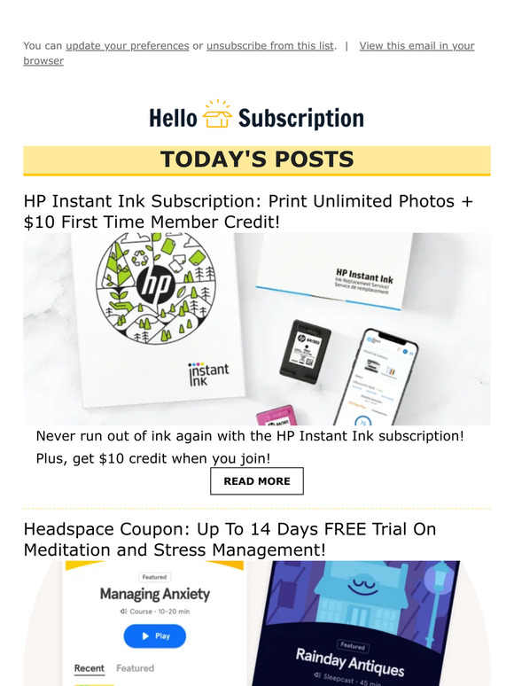 💌 Hello Subscription! Reviews, Spoilers, & Deals! 💌