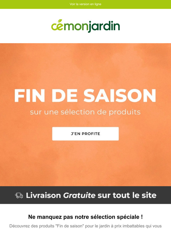 Fin de saison : large sélection de produits à prix imbattables