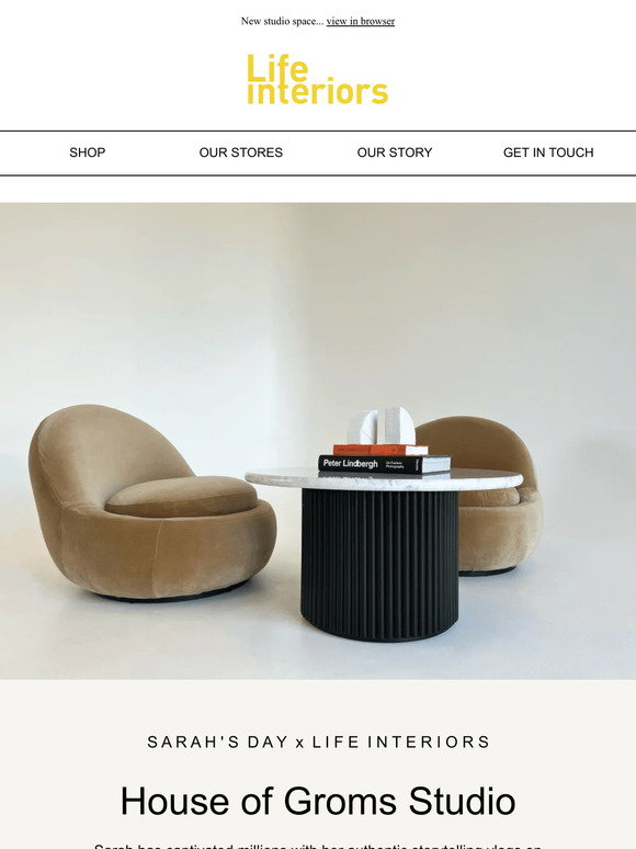 Life Interiors: Sarah's Day • House of Groms Studio Renovation | Milled