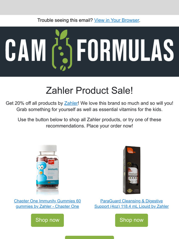 Another Sale on Zahler Products!
