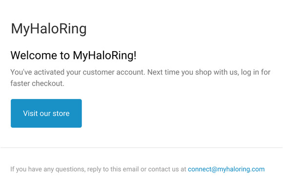 Customer account confirmation