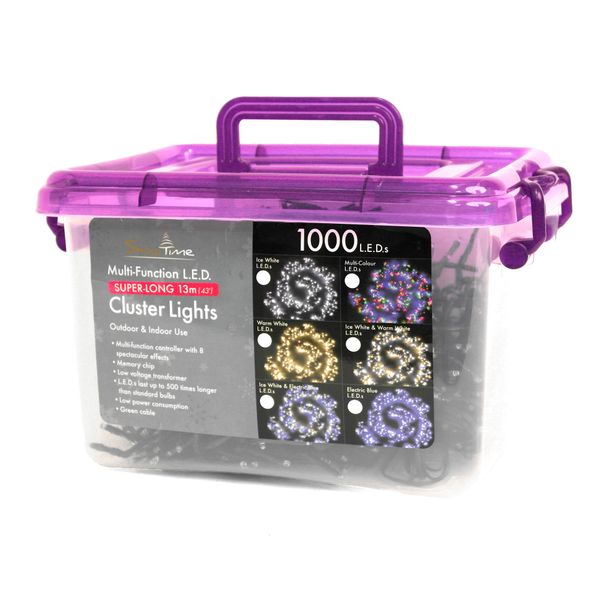 1000 Ice White Cluster LEDs with Multi-Function Controller