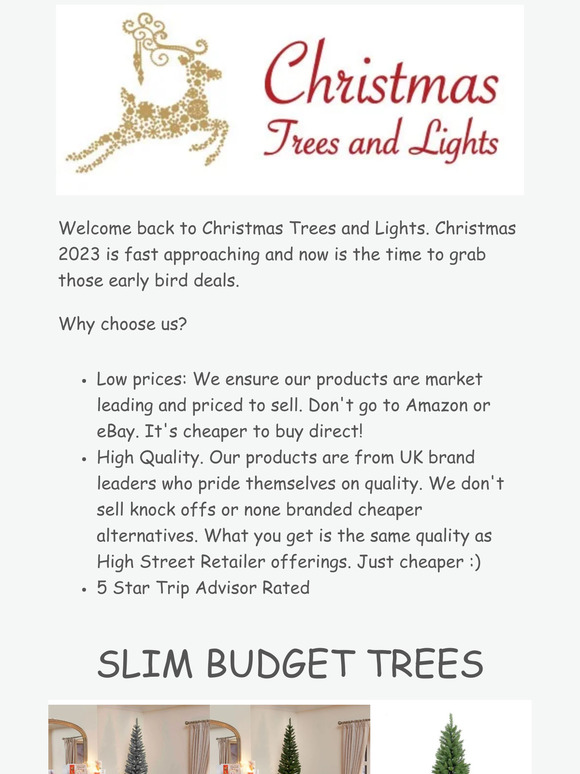Monthly news from Christmas Trees and Lights