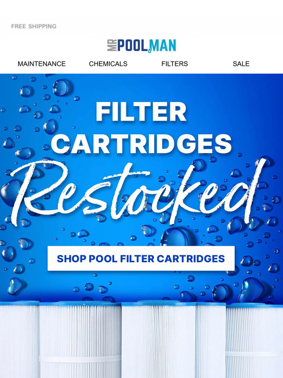 Mr Pool Man All filter cartridge models back in stock 💪 Milled