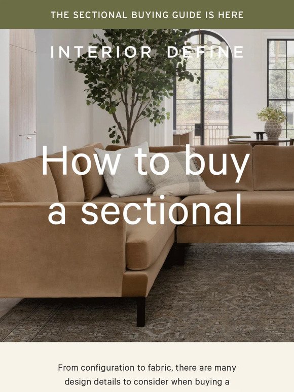 JUST DROPPED: Sectional Buying Guide