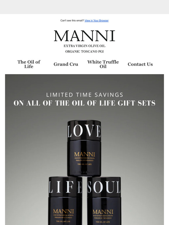 Up to $19 Off MANNI Oil Gift Sets!