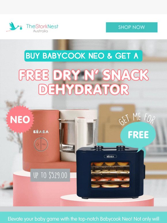 🎉 Get a FREE Beaba Dry n Snack with Your Babycook Neo Purchase