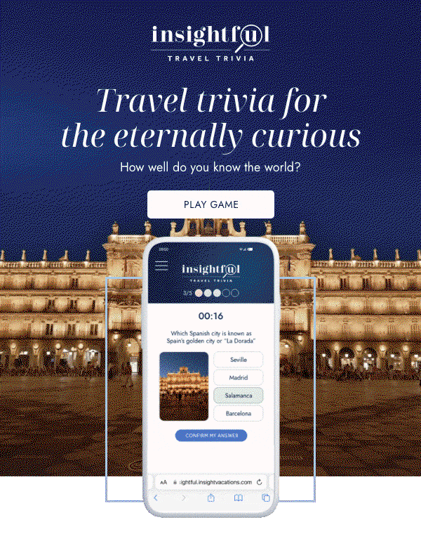 Travel trivia for the eternally curious. How well do you know the world? Play game.