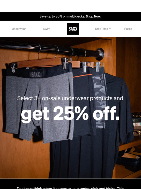 SAXX Underwear CA: Snag a multi-pack & save up to 30% on underwear